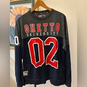 DGK Men's Long Sleeve Ghetto University 02 Crewneck Shirt